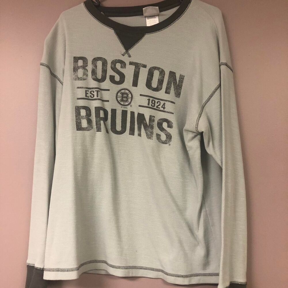 Nhl Men's Grey and Blue Shirt